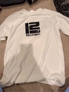 Augusta Sportswear White Performance Tee with Black Logo Tag